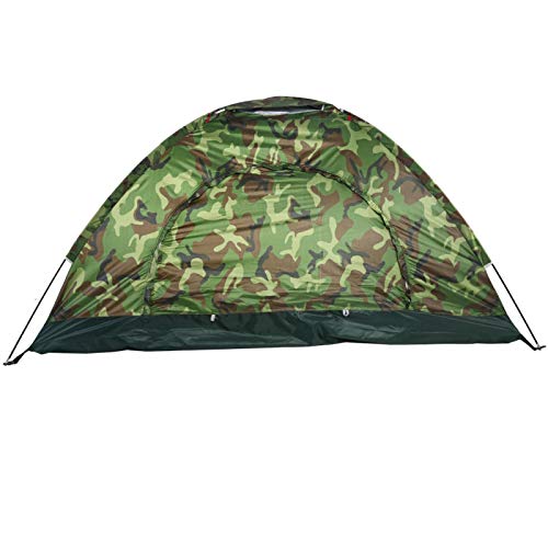 DAUERHAFT 210D Oxford Polyester Camouflage Tent 2 Personen Zelt, Outdoor-Aktivitäten, für Strand, Wandern von DAUERHAFT