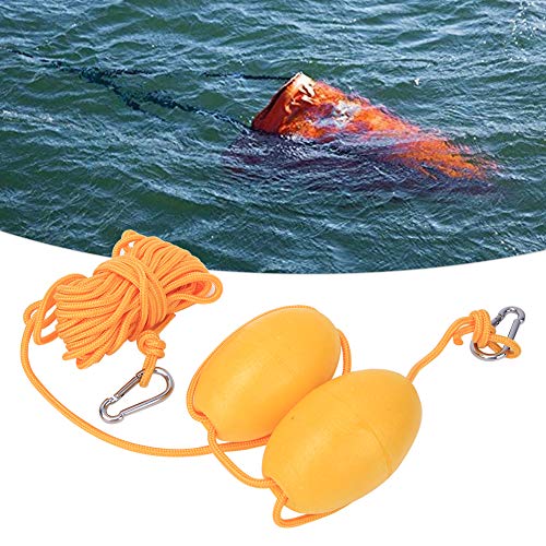 Kayak Float Drift Anchor Kleine Boje,Floating Anchor Marker Boje,Nylon Cord Edelstahl Clip Boje Floating Ball,für Kajak oder Bootsanker,Angel Drift Anker System von DAUERHAFT