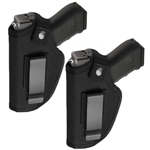 Universal Pistolen Holster,2 Pack Holster für Glock 17,Holster p30,Walther p22q Holster verdeckt,geeignet für eine breite Palette von Modellen (2) Universal Pistolen Holster,2 Pack Holster für Glock 17,Holster p30,Walther p22q Holster verdeckt,geeignet für eine breite Palette von Modellen (2) von DAWOOWF