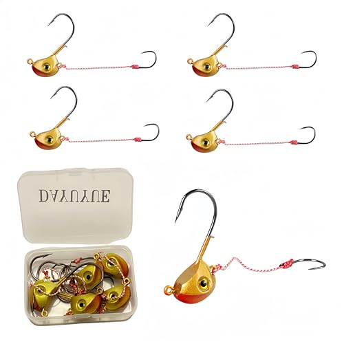 DAYUYUE 34g 5pcs Fischkopfform Jigkopf Doppelhaken Kann installiert Werden Gummiköder Süßwasser Meerwasser universal Anglergeschenk DAYUYUE 34g 5pcs Fischkopfform Jigkopf Doppelhaken Kann installiert Werden Gummiköder Süßwasser Meerwasser universal Anglergeschenk von DAYUYUE