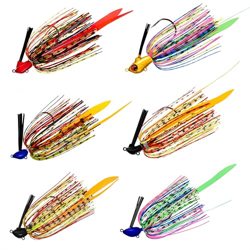 DAYUYUE 6pcs unkrautfreie Rocked Jig Köpfe Tintenfisch Gummi Jig Köder Kit 10g 11g 13g 16g Inklusive Kunststoff Angelgerät Box Angeln für Süßwasser Salzwasser (Stil-c:10g 13g 16g) DAYUYUE 6pcs unkrautfreie Rocked Jig Köpfe Tintenfisch Gummi Jig Köder Kit 10g 11g 13g 16g Inklusive Kunststoff Angelgerät Box Angeln für Süßwasser Salzwasser (Stil-c:10g 13g 16g) von DAYUYUE