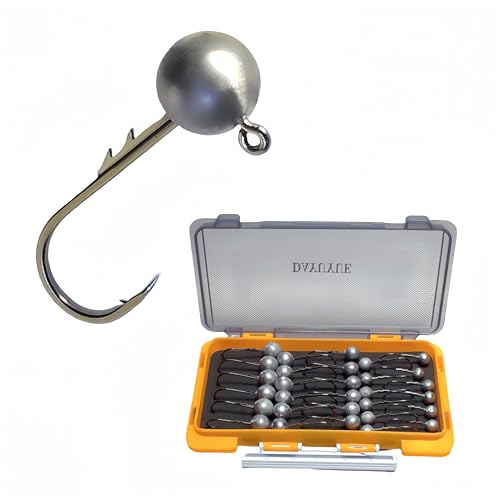 DAYUYUE Jigköpfe Angelhaken-Kit Softbait-Haken 3,5 g 5 g 7 g 10 g 14 g Inklusive Plastik Angelgerät Box Angeln für Süßwasser Salzwasser DAYUYUE Jigköpfe Angelhaken-Kit Softbait-Haken 3,5 g 5 g 7 g 10 g 14 g Inklusive Plastik Angelgerät Box Angeln für Süßwasser Salzwasser von DAYUYUE