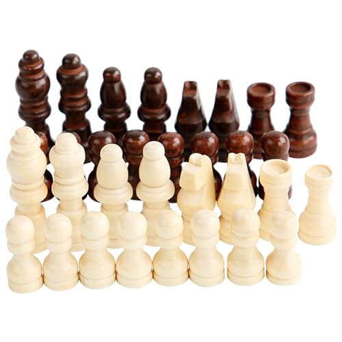 DAYnagh 32 Stück handgeschnitzte Holzschachfiguren tragbare Turnierschachfiguren internationale Schachfiguren für Schachbrettspiel DAYnagh 32 Stück handgeschnitzte Holzschachfiguren tragbare Turnierschachfiguren internationale Schachfiguren für Schachbrettspiel von DAYnagh