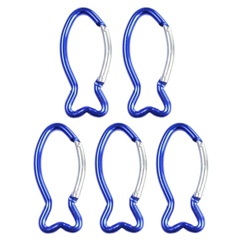 DAYnagh 5 Stück Fischform Klettern Schnalle Metall Verriegelung Federhaken Karabiner Clip für Camping Angeln Wandern Reisen DAYnagh 5 Stück Fischform Klettern Schnalle Metall Verriegelung Federhaken Karabiner Clip für Camping Angeln Wandern Reisen von DAYnagh