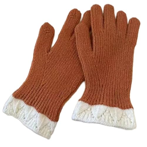 DAYnagh Damen-Winter-Strickhandschuhe, Touchscreen, warm, Freizeitkleidung, Thermohandschuhe für Outdoor-Aktivitäten von DAYnagh