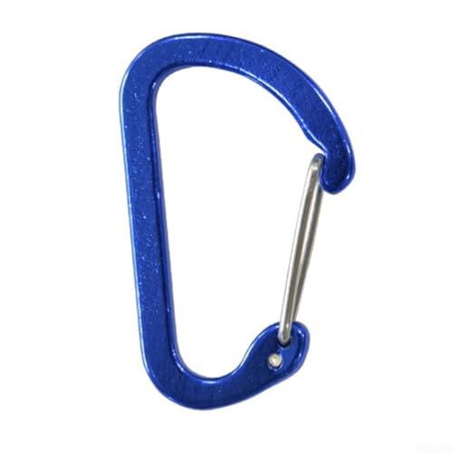 D-Karabiner aus Aluminiumlegierung, leicht und stark, für Outdoor-Camping, Wandern und Klettern (blau) von DAZZLEEX