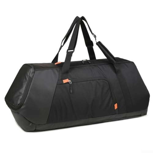 DAZZLEEX Schlanke, wasserdichte Badminton-Tasche mit speziellem Schuhfach und reflektierenden Streifen für Sichtbarkeit (schwarz) von DAZZLEEX