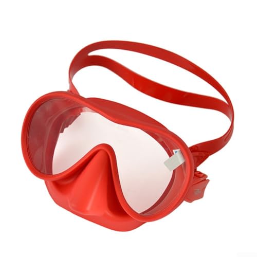 Unterwasser-Scuba-Maske, rutschfestes Design, verstellbares Kopfband, Rot von DAZZLEEX