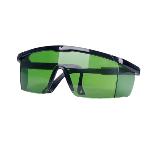 DAZZLUXE 1 Stück dunkelgrüne Brille, Laserschutzbrille, Infrarot- und Ultraviolett-Schutzbrille, Augenschutz, Lichtschutzbrille, Schutzbrille, Laser-Haarentfernungsbrille von DAZZLUXE