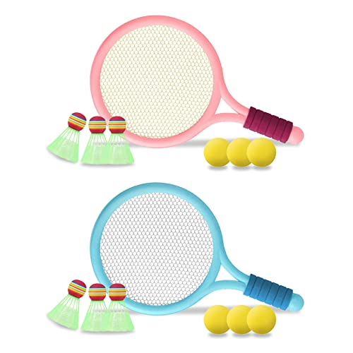 Kinder Federballset,Kinder Tennisschläger,Badminton Racket Spielzeug,Leichte Badminton-Set,Tennisschläger Geschenkset für Kinder Outdoor Indoor Sport,Bringen Sie 6 Badmintons und 6 TennisbäLle Kinder Federballset,Kinder Tennisschläger,Badminton Racket Spielzeug,Leichte Badminton-Set,Tennisschläger Geschenkset für Kinder Outdoor Indoor Sport,Bringen Sie 6 Badmintons und 6 TennisbäLle von DAZZTIME