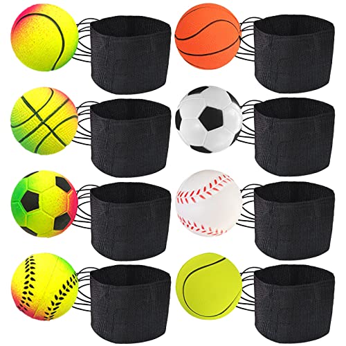 DBAILY Springball mit Schnur 8 PCS Ø 47MM Handgelenk Return Ball Ball mit Gummiband Ball mit Schnur für Kinder Erwachsen, Fußball, Basketball, Softball, Baseball DBAILY Springball mit Schnur 8 PCS Ø 47MM Handgelenk Return Ball Ball mit Gummiband Ball mit Schnur für Kinder Erwachsen, Fußball, Basketball, Softball, Baseball von DBAILY