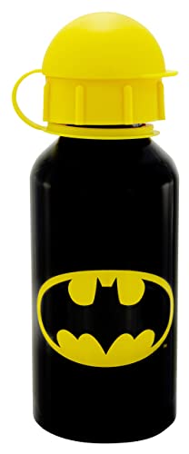 DC Comics Trinkflasche Batman - Logo Flasche Wasserflasche aus Aluminium 400 ml Schwarz von United Labels