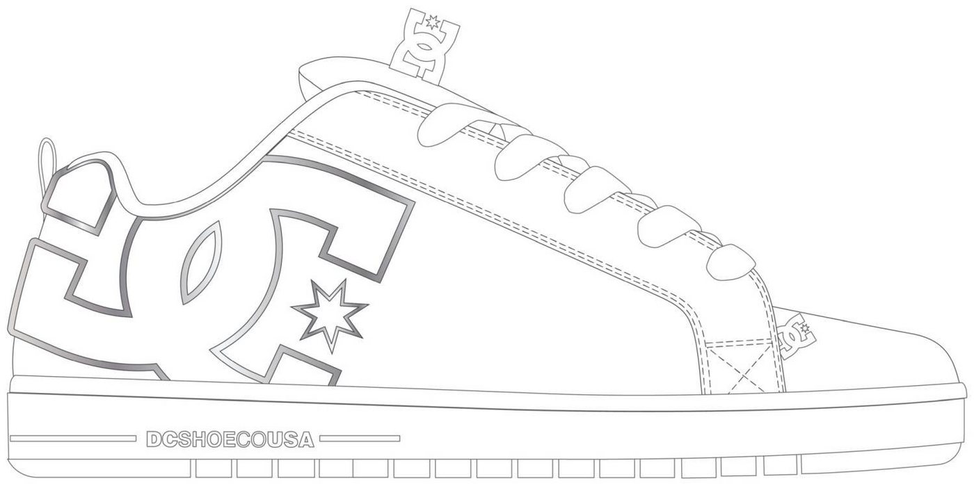 DC Shoes DC Shoes Court Graffik White/M Silver Sneaker von DC Shoes