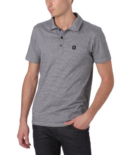 DC Shoes Herren Polo Shirt, Polo, Gestreift, Schwarz, 42 (Herstellergröße: L) von DC Shoes