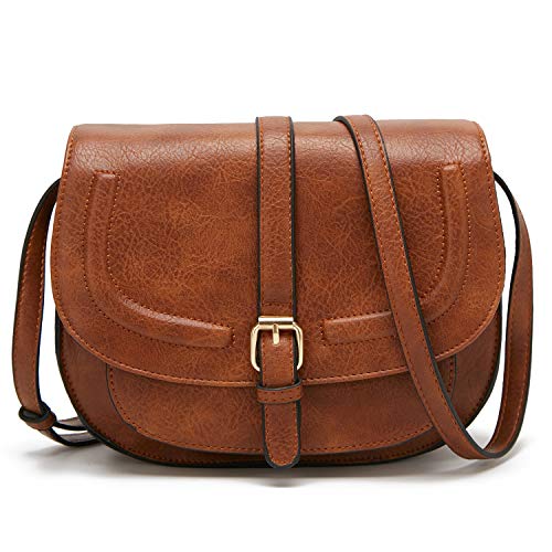 Damen PU Leder Schultertasche Kleine Umhängetasche Retro Braun Damen PU Leder Schultertasche Kleine Umhängetasche Retro Braun von DCCN