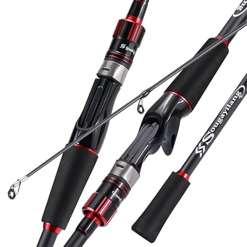 DCNGXUKLK Angelrute 1,8 m 2,1 m Spinning Casting Rod Ultraleicht In Fibra Di Carbonio Bass Angelrute Reise Angelrute Angelgerät Angelset (Size : Model 1 Spinning Rod_1.8 m.) von DCNGXUKLK