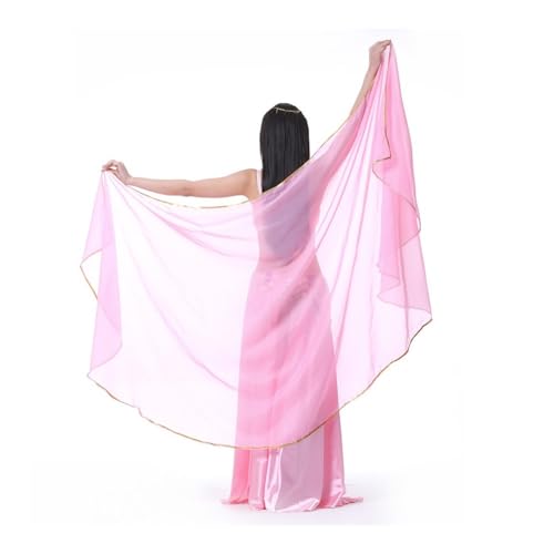 DCNIYT Chiffon-Schleier für Damen, Bauchtanz, Tanz, Kostüm, Chiffon, Schal, Schleier, Performance-Requisiten, Zubehör, 250 x 120 cm (Rosa) von DCNIYT