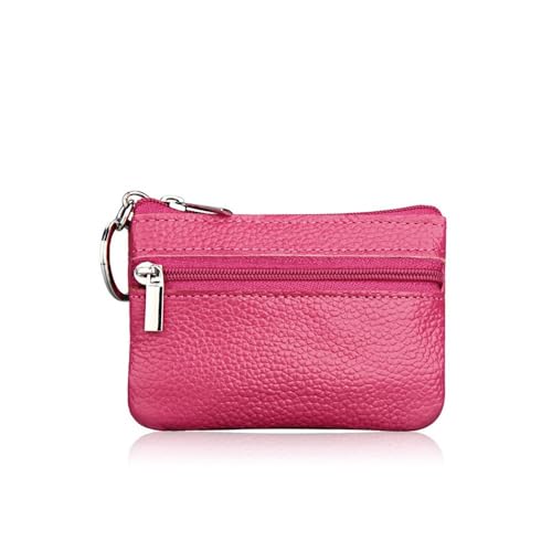 DCNIYT Damen-Geldbörse aus echtem Leder, individuelle Geschenke, Mädchen, Reißverschluss, Münzgeldbörse, Aufbewahrungstasche, Beutel, rose, 1 Stpck von DCNIYT