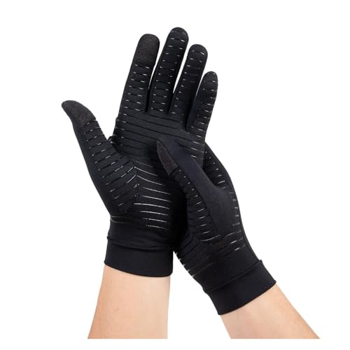 DCNIYT Herren-Handschuhe, Kupferfaser, Spandex, Touchscreen, Laufen, Sport, Winter, warm, Fahrradhandschuhe, Vollfinger-Handschuhe (M) von DCNIYT