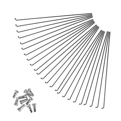 DCNIYT MTB-Fahrrad mit starken und langlebigen Speichen und Nippeln, 24-teiliges Set, perfekt für 27, 5, 26 und 29er Räder, Speichen für Fahrräder (85 mm) von DCNIYT