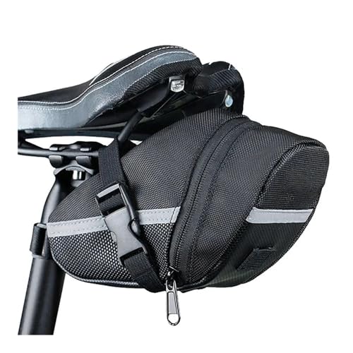 DCNIYT Wasserdichte Aufbewahrungstasche für Mountainbike-Sattel, Werkzeugtasche, Outdoor-Zubehör, Schwarz, 2 Stück von DCNIYT