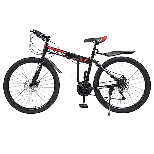 26 Zoll Mountainbike, Klapprad Erwachsene Bike Scheibenbremse Hochkohlenstoffstahl 21 Gang MTB Fahrräder für Jungen Mädchen Damen & Herren von DCSYOG