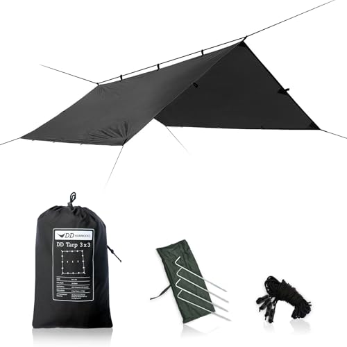 DD Plane, 3 m x 3 m, leicht, vielseitig und robust, jet black DD Plane, 3 m x 3 m, leicht, vielseitig und robust, jet black von DD HAMMOCKS