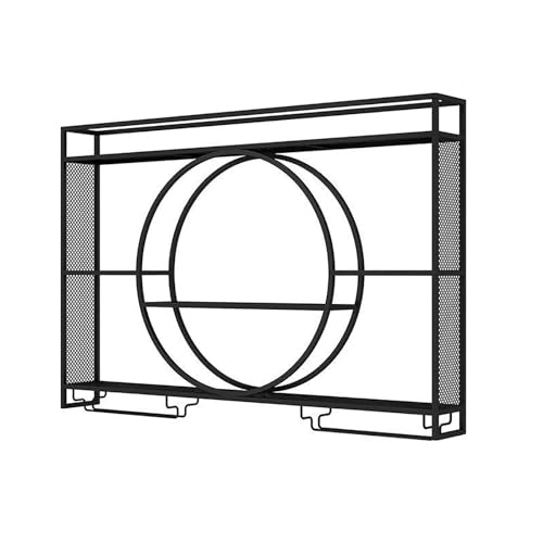 An der Wand montierte Weinregale, moderne schwebende Barregale, moderne runde schwebende Weinregale, Glasregal-Ausstellungsständer aus Eisen, multifunktionaler Flaschenhalter aus Eisen, für Ca, von DDJKUAS