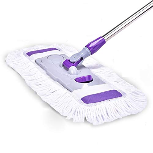 DDJKUAS Mop Lazy Flat Mop Edelstahlgriff Hausreinigung Staubwasser für Holzböden Keramikfliesen Mikrofasergewebe Kopfvision Smooth Sailing von DDJKUAS