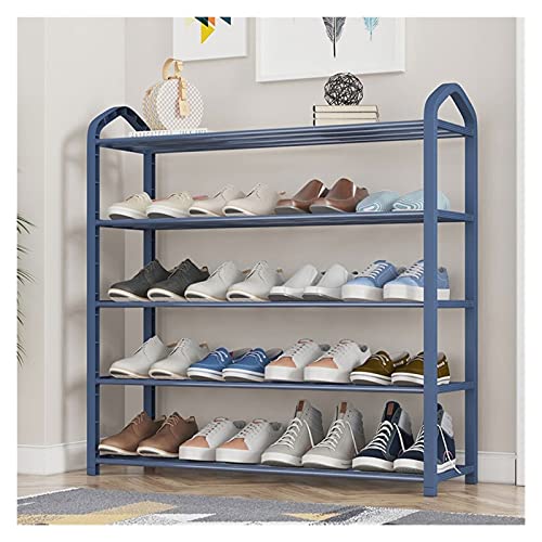 DDJKUAS Schuhregal Schuhregal-Organizer, freistehendes Schuhregal mit 5 Ebenen, Schuhregal-Aufbewahrungs-Organizer für den Eingangsbereich Schuhregale (Farbe: Blau, Größe: 64 * 80 cm) Smooth Sailing von DDJKUAS