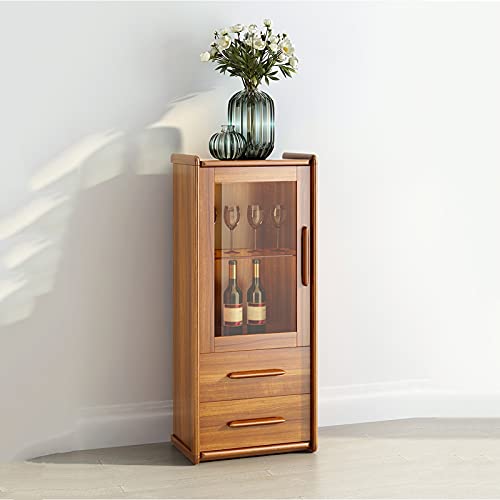 DDJKUAS Weinbar, Regal, Schrank, Weinschrank, Wohnzimmer an der Wand, einfacher moderner Glastürschrank, Lagerschrank, Haushalt, Holzschublade, Wohnzimmerschrank, Weinregal Smooth Sailing von DDJKUAS