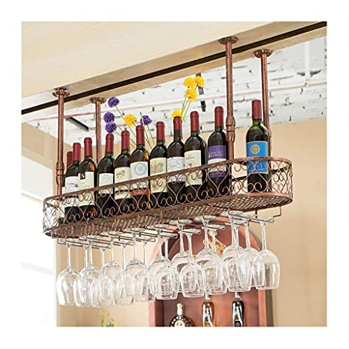 DDJKUAS Weinpräsentationsständer, Bar-Getränkehalter, Weinglashalter, Ktv-Becher kopfüber, kreativer hängender Weinglashalter, Weinhalter, braun, 60 x 25 cm Smooth Sailing von DDJKUAS