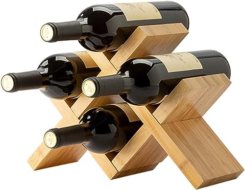 DDJKUAS Weinregal, Arbeitsplatten-Weinregal aus Bambusholz, Weinlagerregal für mehrere Flaschen, Weinflaschenregal, für Theke (7) Smooth Sailing von DDJKUAS