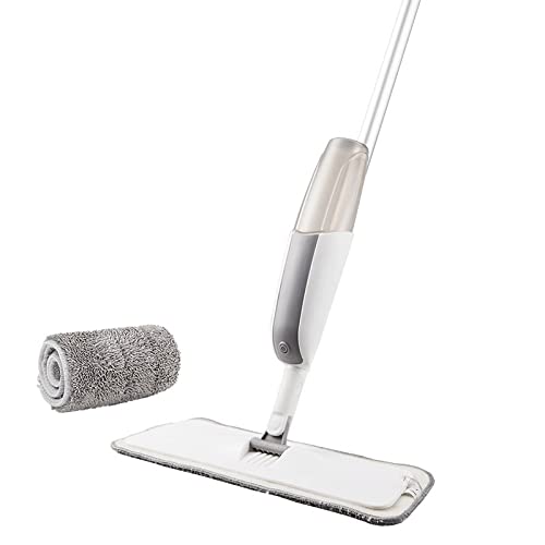 Mopp-Sprühmopp, Besen-Set, Magic Mop, Flachmopp, Reinigungswerkzeug für den Haushalt, mit wiederverwendbaren Mikrofaserpads, Lazy Mop, Wischmopp, Bodenreinigung (Farbe: Bianco, Größe: 3-teiliger von DDJKUAS