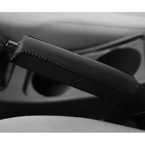 Auto Leder Handbremse Abdeckung für Audi A5 Sportback 2011-2023, Anti-Rutsch und Langlebig Auto Handbremsschutzabdeckungör, Auto Zubehör,A/Black Line von DDLLZDSP