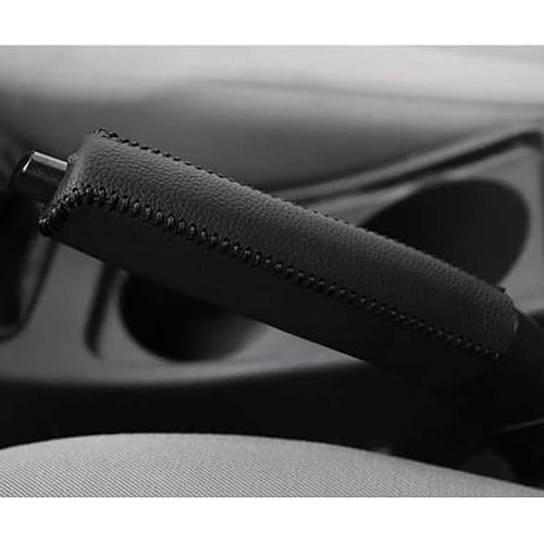 Auto Leder Handbremse Abdeckung für Audi RS 4 Avant 2006-2023, Anti-Rutsch und Langlebig Auto Handbremsschutzabdeckungör, Auto Zubehör,A/Black Line von DDLLZDSP