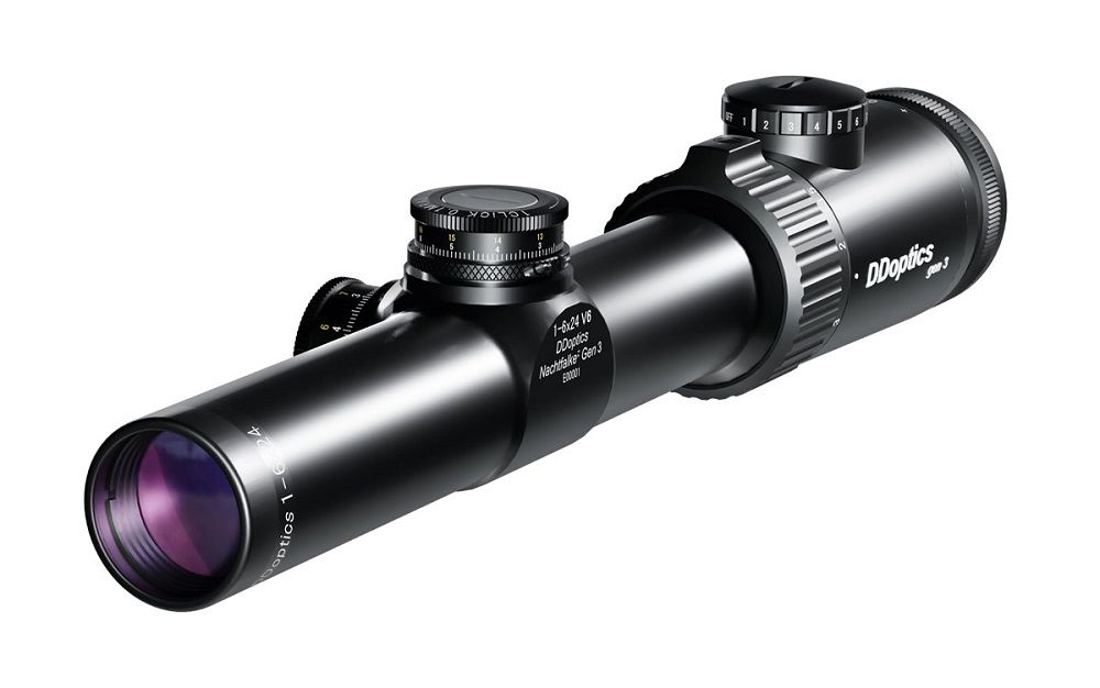 DDoptics Nighteagle V6 1-6x24 Gen3 MRAD 2BE Zielfernrohr Absehen: A4N, Leuchtpunkt: manueller Leuchtpunkt DDoptics Nighteagle V6 1-6x24 Gen3 MRAD 2BE Zielfernrohr Absehen: A4N, Leuchtpunkt: manueller Leuchtpunkt von DDoptics