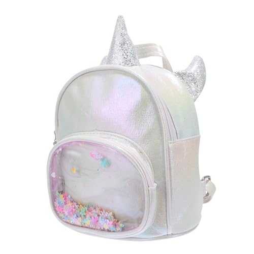 DEARMAMY 1 STK. Kinderrucksack Schultasche für Jungen Rucksackzügel für Kleinkinder Mini-Schultasche School Bag Schulranzen Schultasche Outdoor-Rucksack PU-Leder Weiß von DEARMAMY