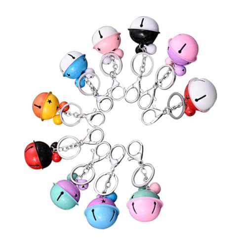 DEARMAMY 10St Glocke schlüsselanhänger Jingle Bell-Anhänger Glocken-Handtaschenanhänger klemmzangen Keyring schlüsselring Schlüsselanhänger in gemischten Farben Kreativer Schlüsselanhänger von DEARMAMY