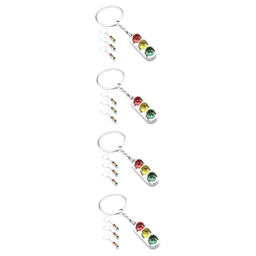 DEARMAMY 16 STK Schlüsselanhänger Ampel Auto schlüsselanhänger car Keychain Farbschutz Tragbarer Schlüsselanhänger Autoanhänger Geldbeutel-Anhänger Geldbeutel-Dekore Rostfreier Stahl Silver von DEARMAMY