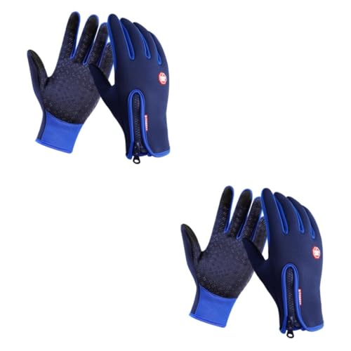 DEARMAMY 2 Paar Outdoor-Handschuhe Sporthandschuhe wasserdichte Handschuhe warme Handschuhe fahrradhandschuhe Skihandschuhe Reithandschuhe Touchscreen-Handschuhe Winterhandschuhe Blue von DEARMAMY