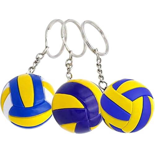 DEARMAMY 3 Stück Volleyball Schlüsselanhänger Volleyball Tennis Schlüsselanhänger Fußball Schlüsselanhänger Volleyball Schlüsselanhänger Fußball Schlüsselanhänger Schlüsselanhänger von DEARMAMY