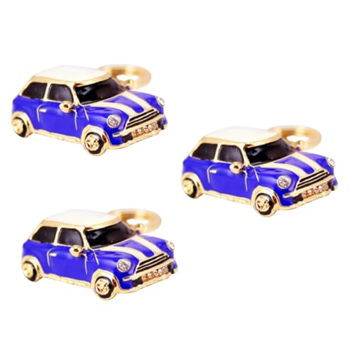 DEARMAMY 3St Schlüsselanhänger Schlüsselbund Auto Taschenanhänger für Handtaschen Funky car Keychain bläulich Blaue für freundinen car Key Chain Schlüsselringe Blue von DEARMAMY