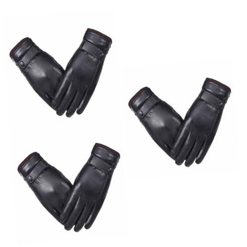 DEARMAMY 3st Outdoor-Handschuhe Schutzhandschuhe Damenhandschuhe Wintersporthandschuhe Winterhandschuhe Herren Handschuhe Für Männer Angelhandschuh wasserdichte Handschuhe Black von DEARMAMY