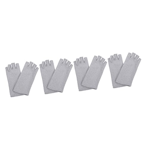 DEARMAMY 4 Paare Sonnenschutzhandschuhe Für Den Außenbereich Outdoor-reithandschuhe Sommerhandschuhe Handschuhe Zum Reiten Uv-blockierende Handschuhe Damen Handschuhe Stoff Light Grey von DEARMAMY