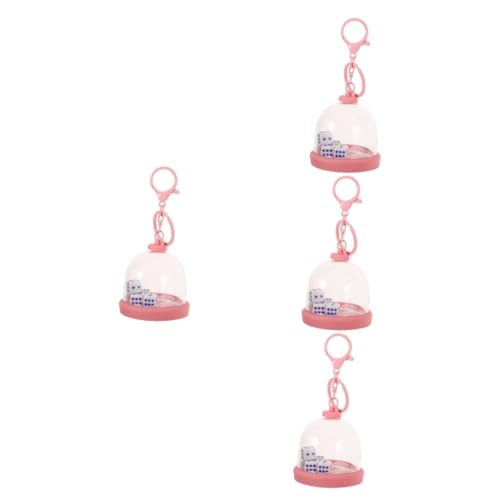 DEARMAMY 4 Stück Würfelanhänger Schlüsselanhänger mit Autoanhänger Taschenanhänger schlüsselanhänger für kinder rosa schlüsselanhänger Schlüsselringe Schlüsselanhänger mit Anhänger von DEARMAMY