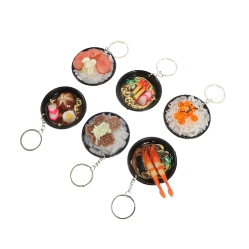 DEARMAMY 6St Mini Food Play Ornament Gemüse Schlüsselanhänger Miniaturdekoration bescherung Weihnachten weinachts Simulieren Sie Essenszauber kreativer Schlüsselhalter PVC von DEARMAMY