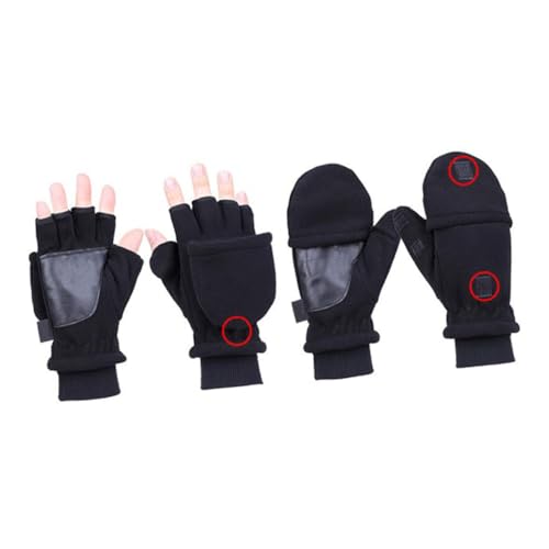 DEARMAMY Doppellagige Fingerlose Touchscreen Handschuhe Für Erwachsene Warmhaltende Winddichte Halbfingerhandschuhe Für Outdoor Aktivitäten Fahren Und Reiten änner von DEARMAMY