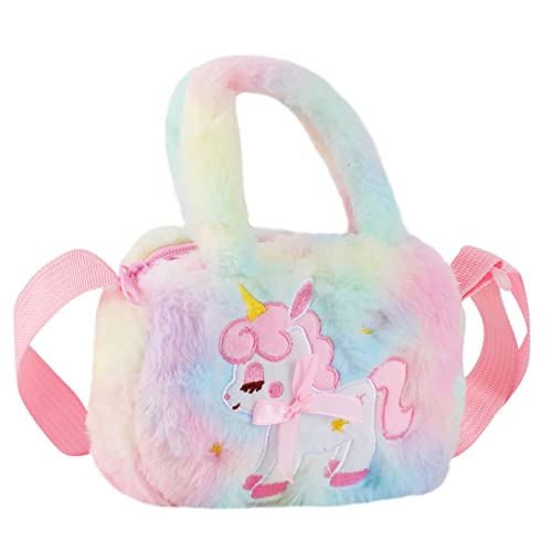 DEARMAMY Einhorn üsch Umhängetasche Für Niedliche Cartoon Handtasche Mit Verstellbarem Gurt Bezaubernde üsch Geldbörse Für ädchen Ideal Freizeit Und Schultasche von DEARMAMY