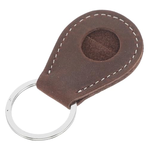 DEARMAMY Münzholster Paket Beutel Dunkelbraun Erinnerungsmünze Münzhalter Schlüsselanhänger Challenge-Münzhalter-Schlüsselanhänger AA-Chiphalter Münzhüllen Zinklegierung Dark Brown von DEARMAMY